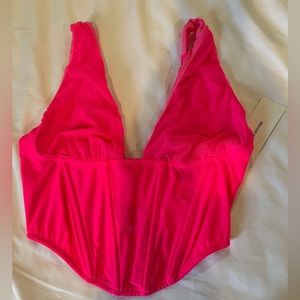 Urban Outfitters hot pink corset top